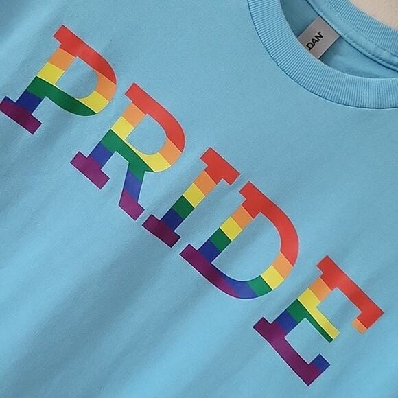 Blue PRIDE Short Sleeve Tee Size Medium M - Picture 2 of 5